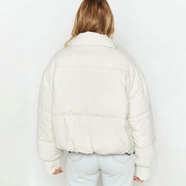 White puffer jacket forever 21 hot sale