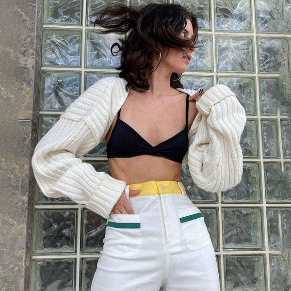 White short sleeve shrug cardigan new arrivals