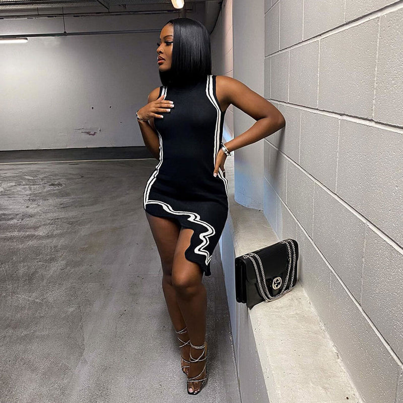 Black sleeveless store sweater dress