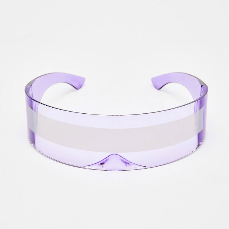 Back To The Future Wrap Around Shield Sunglasses - Purple