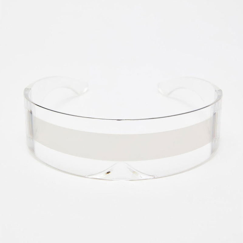 Back To The Future Wrap Around Shield Sunglasses - Clear