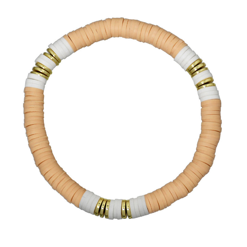 Bohemian Enamel Beading Mixed Color Thread Strand Bracelet - Khaki