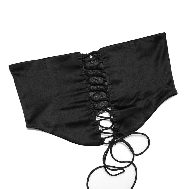 Glossy Satin V Neck Lace Up Side Split Bodycon Slip Mini Dress - Black