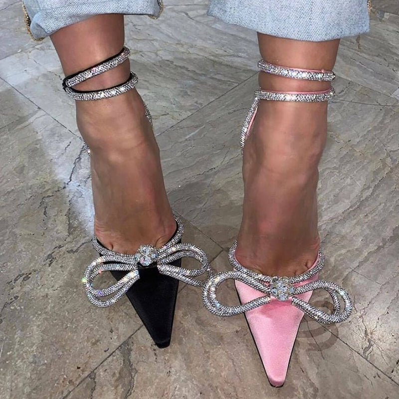 Amazon.com: Suede Pointed Toe High Heels for Women Sexy Dressy Lace Up  Anklet Strap Thin Heeled Sandals Closed Toe Strappy Stilettos Elegant  Wedding Party Pumps Shoes : Clothing, Shoes & Jewelry