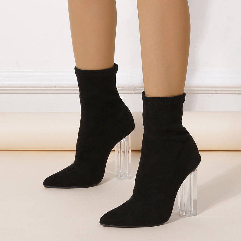 Buy Twenty Dresses by Nykaa Fashion Black Pointed Toe Ankle Length Stiletto  Boots Online