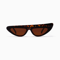 Time Fly Back '90s It Girl Cat-eye Space Sunglasses - Brown