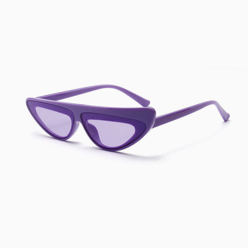 Time Fly Back '90s It Girl Cat-eye Space Sunglasses - Purple