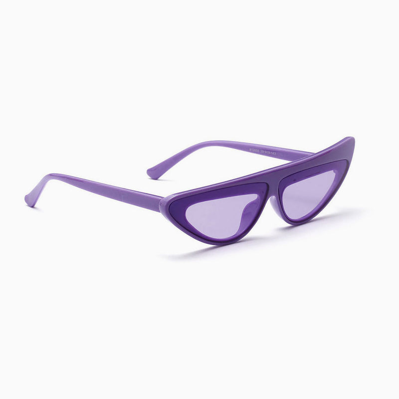 Time Fly Back '90s It Girl Cat-eye Space Sunglasses - Purple