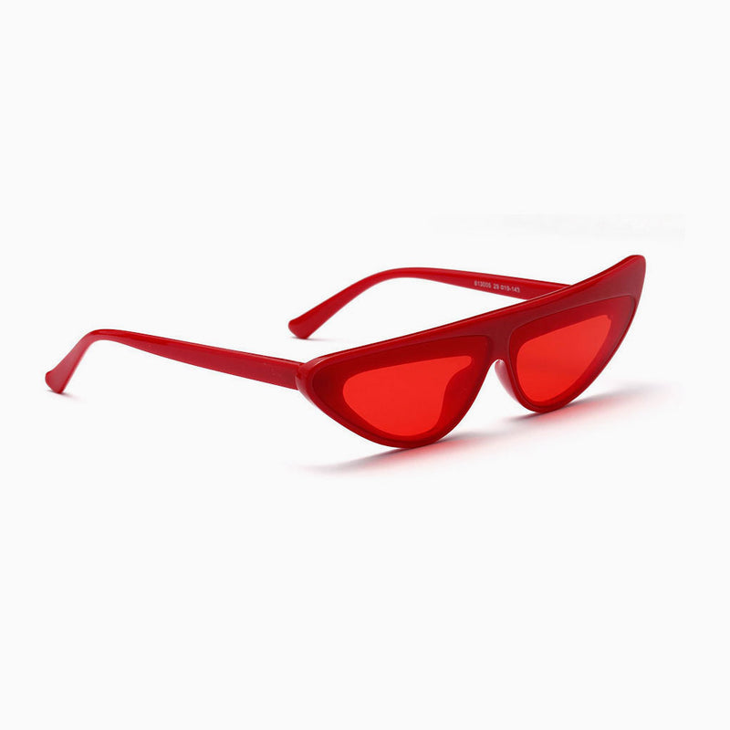 Time Fly Back '90s It Girl Cat-eye Space Sunglasses - Red