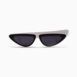 Time Fly Back '90s It Girl Cat-eye Space Sunglasses - White