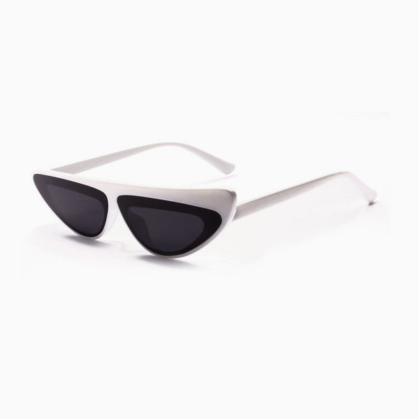 Time Fly Back '90s It Girl Cat-eye Space Sunglasses - White
