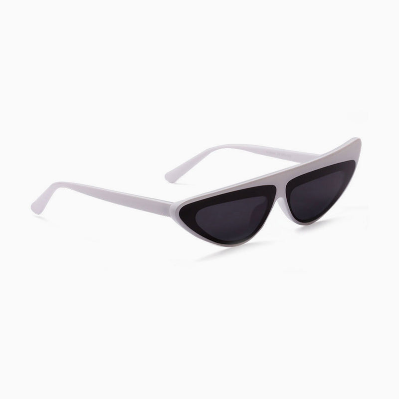 Time Fly Back '90s It Girl Cat-eye Space Sunglasses - White