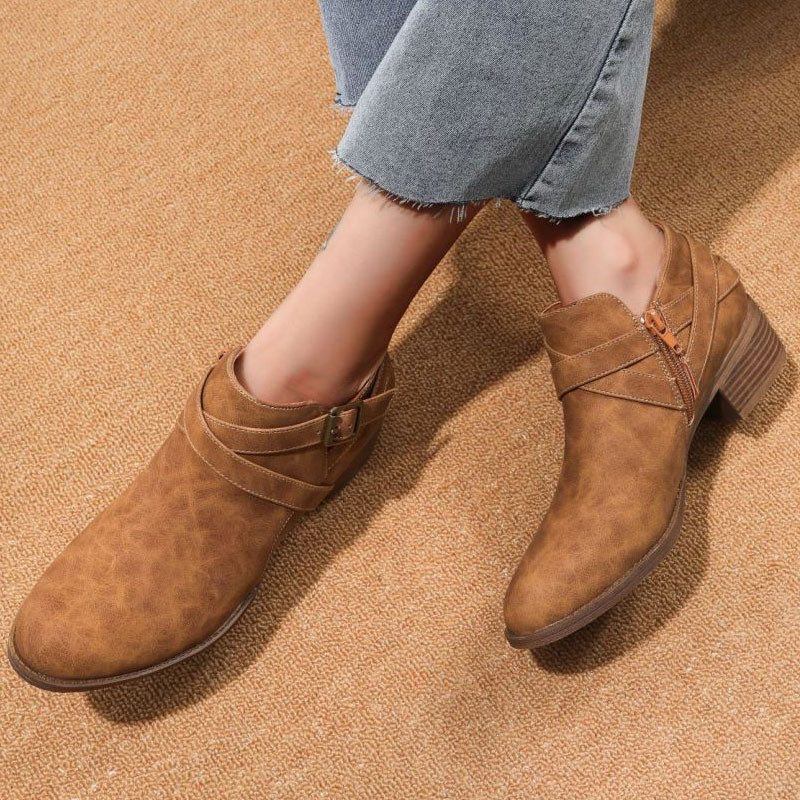 Vintage brown ankle boots sale